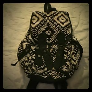Black and white backpack